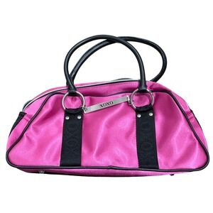XOXO Pink Satin Satchel Bag Top Handle Duffle Style Y2K Vintage Deadstock NEW